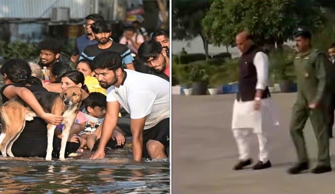 Rajnath Singh: আকাশ পথে তামিলনাড়ুর বন্যা পরিস্থিতি পরিদর্শন করবেন রাজনাথ সিং