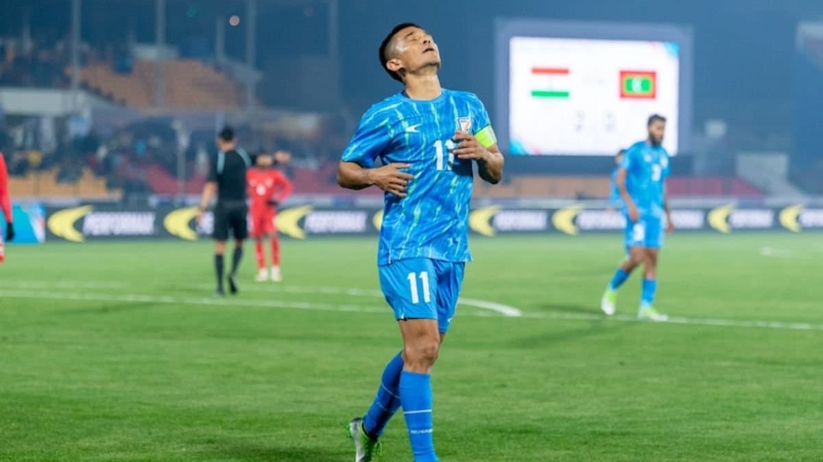 Sunil Chhetri scores goal on return and India beats Maldives spt 