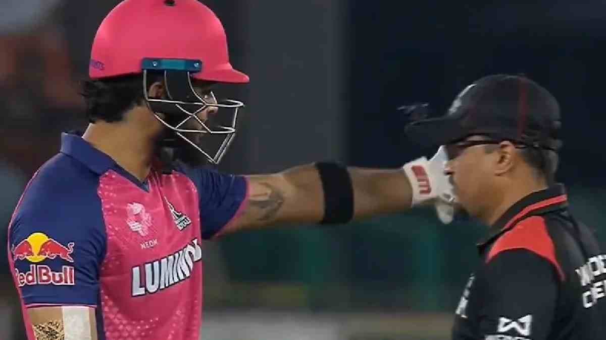 Riyan Parag Loses Cool after Controversial Dismissal