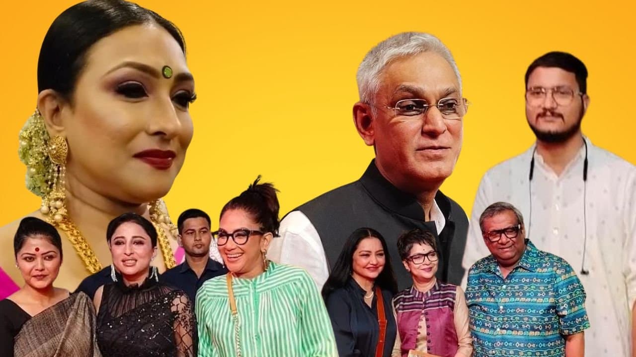 Lokkhikantopur Local movie premiere Ram Kamal Mukherjee Rituparna Sengupta Kaushik Ganguly attended the star studded event