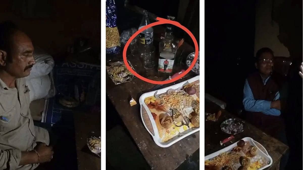 Principal And Teacher Caught Drinking At School In Madhya Pradesh 