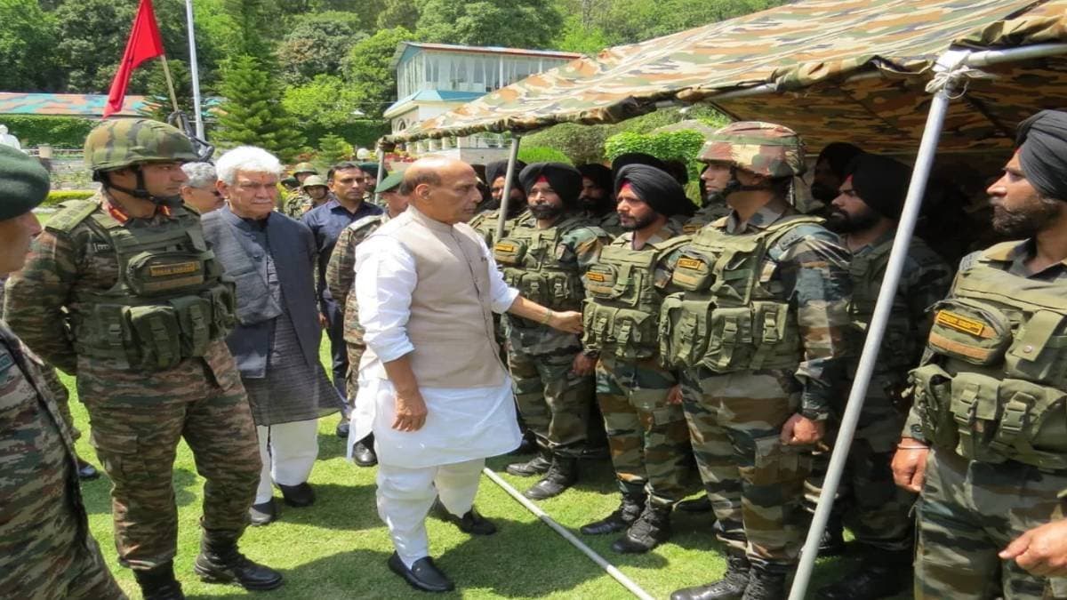 Defence Minister Rajnath Singh visits Indian Army