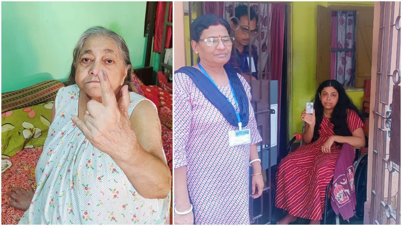 Loksabha Election: বাড়িতে বসেই ভোট দিলেন বয়স্ক, বিশেষভাবে সক্ষম ভোটাররা 