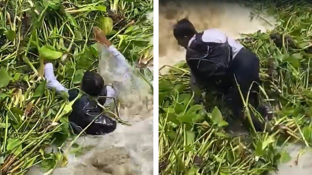 Student on way to school drifted by flash flood