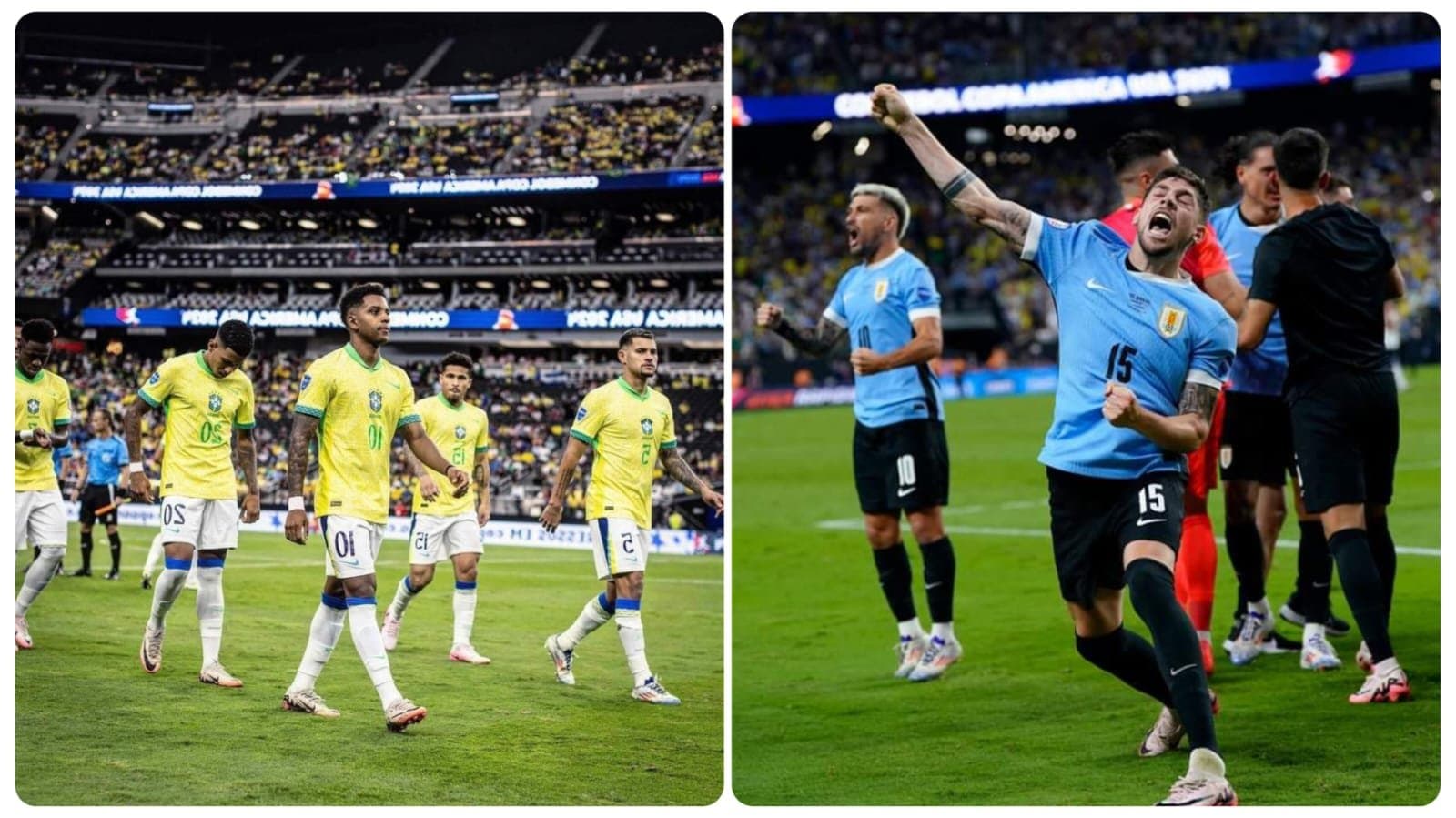 Copa America: ১০ জনের উরুগুয়ের কাছে পেনাল্টি শুট আউটে হার, কোপা থেকে ছিটকে গেল ব্রাজিল