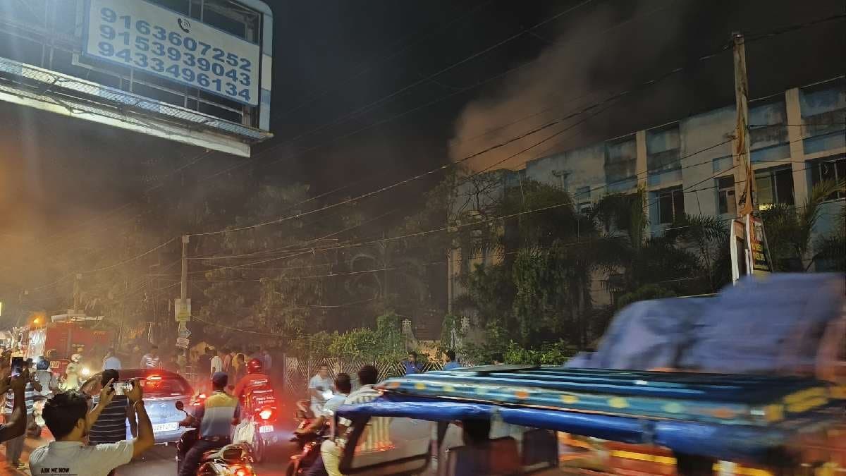 Fireworks explode at Diamond Harbour police station