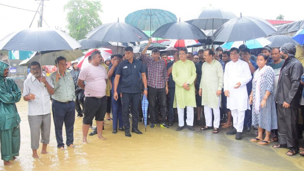 Flood due to continuous rain in Tripura Chief Minister visit to relief camp