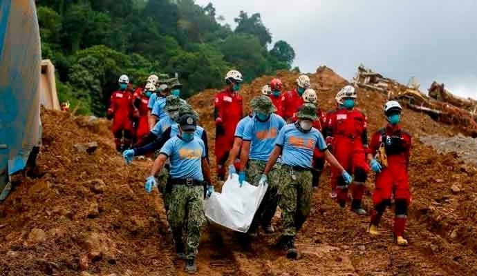 Philippines landslides 54 killed 63 missing 