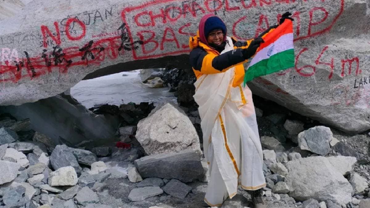  59 year old Kerala woman Basanthi Cheruveettil defies all odds and reaches Everest Base Camp solo using YouTube tips