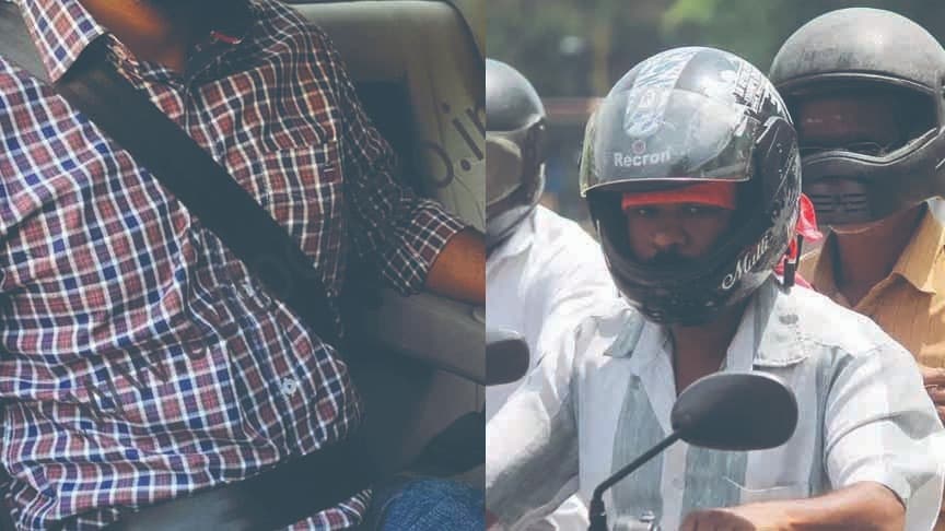 wearing helmet and seat belt during driving compulsory for this state compulsory  gnr
