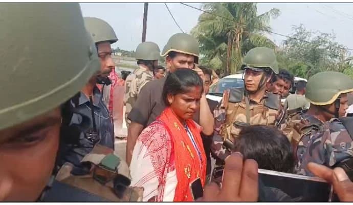 Sandeshkhali: দফায় দফায় উত্তেজনা সন্দেশখালি, পরিস্থিতি নিয়ন্ত্রণে কাঁদানে গ্যাস ছুঁড়ল পুলিশ  