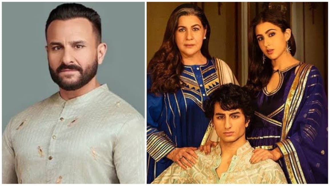 sara ali khan and ibrahim ali khan has reached the hospital to check on their fathers health however, with them saifs ex wife amrita singh is not there ent