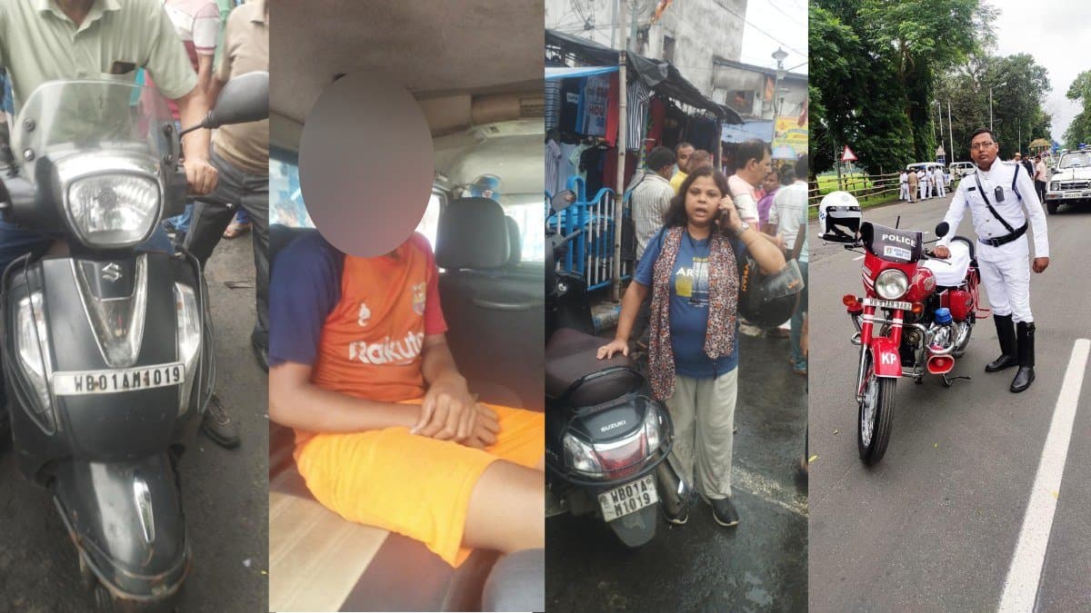 Traffic surgent caught a 13 years old thief on AJC bose road
