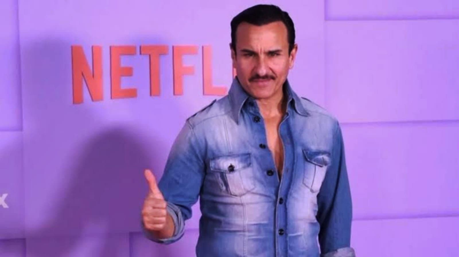 saif ali khan makes first public appearance post stabbing incident at netflix event ent