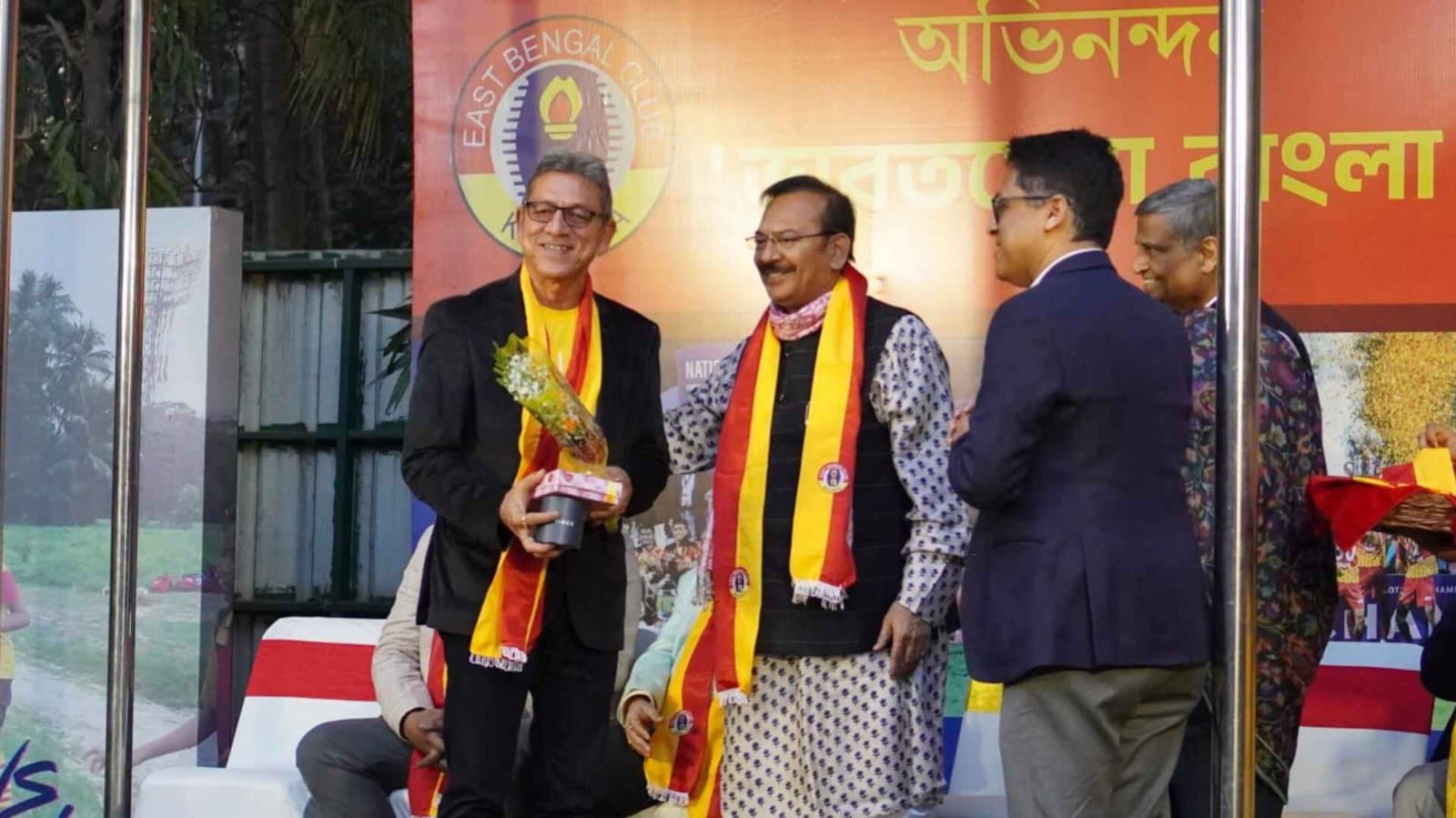 East Bengal club felicitated Santosh winning Bengal team spt 