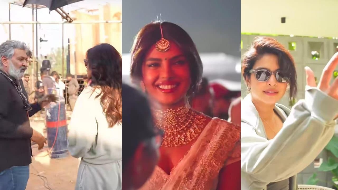 Priyanka Chopra practices telegu lines for SS Rajamoulis upcoming film Varanasi bts shoot gone viral
