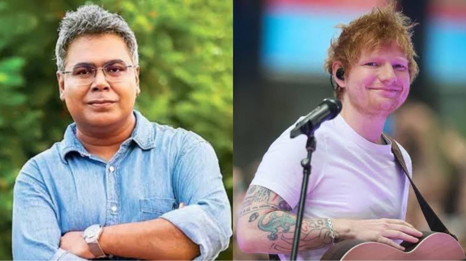 mir afsar ali attends ed sheeran s delhi concert on his 50th birthday ent