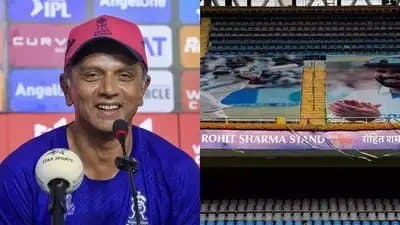 Rahul Dravid witty tribute to Rohit Sharma after Wankhede Stand 