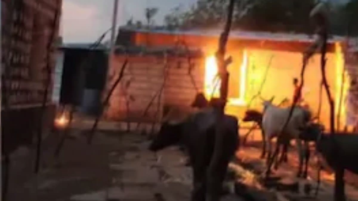  100 homes Damages  in karnataka village reason behind spark and smoke 