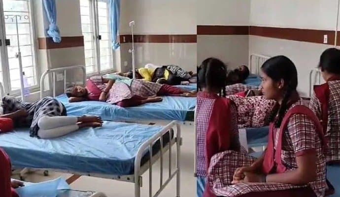 Lizard found in Telangana’s government school, 35 students fall ill 
