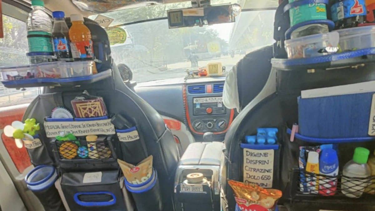 Delhi Uber driver transform cab into luxury lounge offers free wifi and snacks gnr 