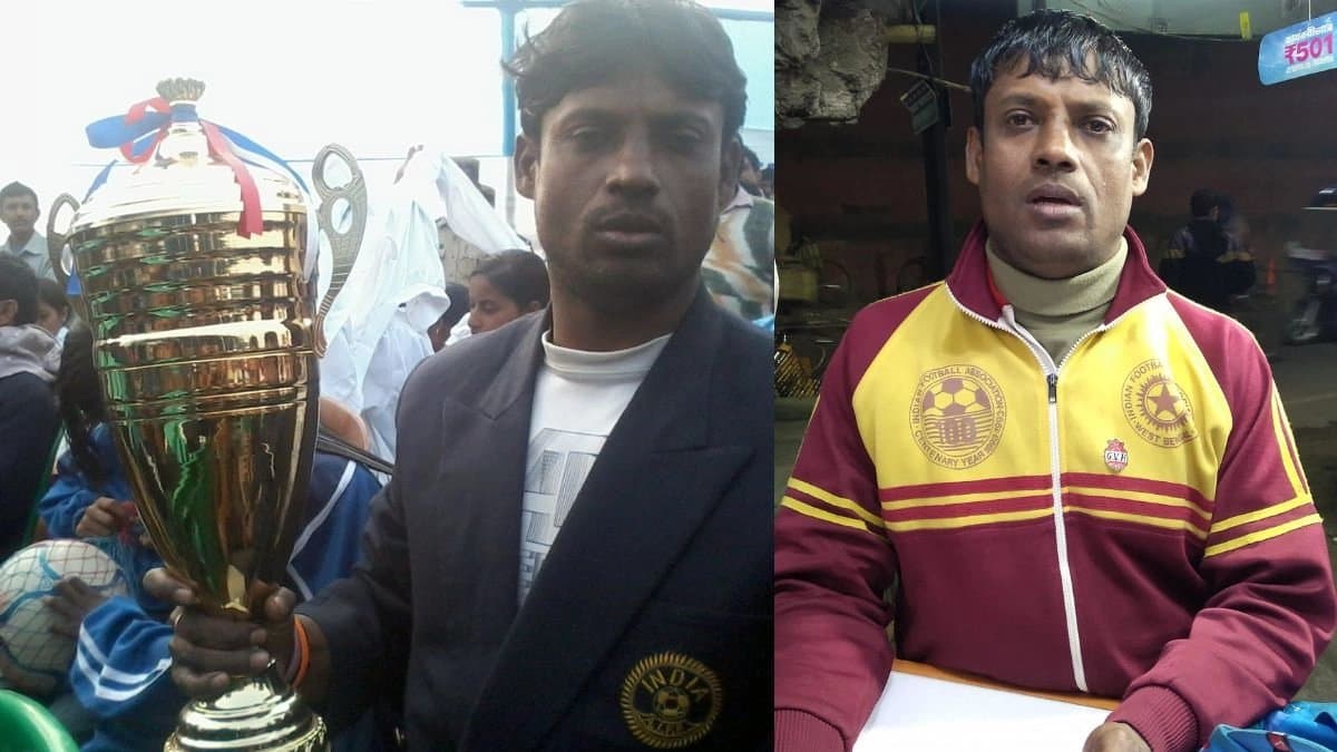 Former National team and Mohun Bagan footballer Tapan Ghosh works as a caretaker for a governmet house in Basirhat 