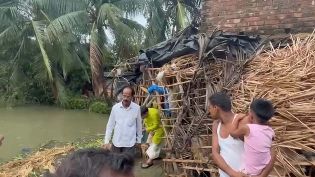 A one-minute tornado destroyed hundreds of houses in Sandeshkhali