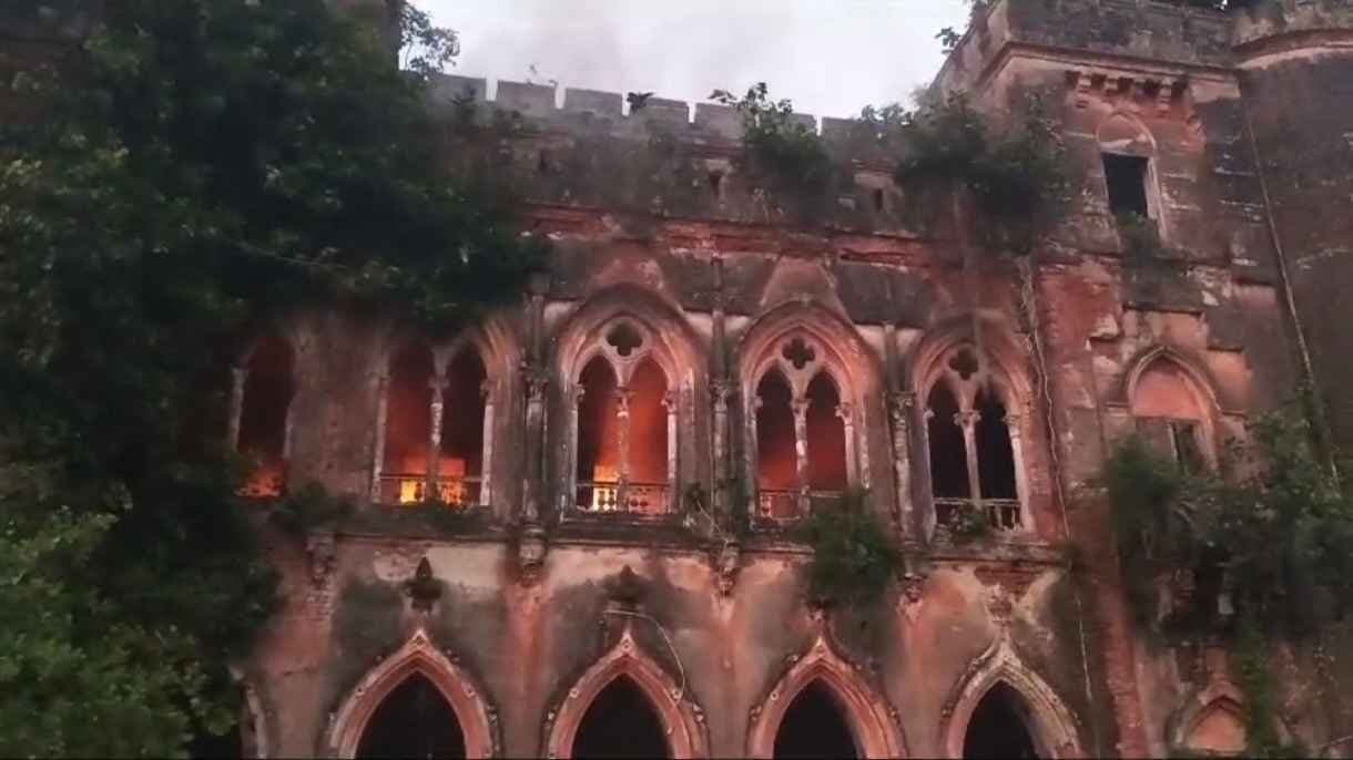 Fire at dhanyakuria heritage building gnr 