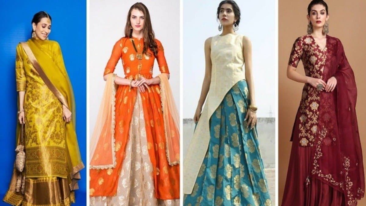  How to make fashionable dress from old saree 