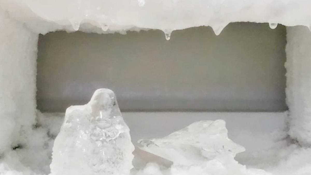 How to reduce forzen ice from deep fridge