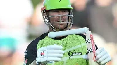 David Warner breaks bat, goes on to hit himself with it on the head spt 