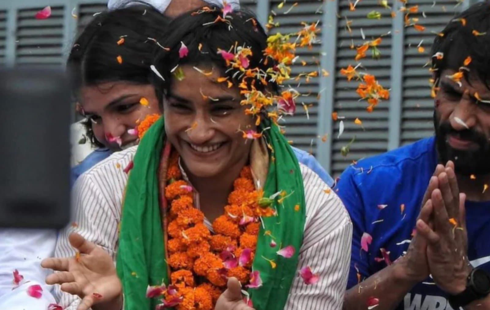 Vinesh Phogat gets gold medal upon return to village from Paris Olympics spt