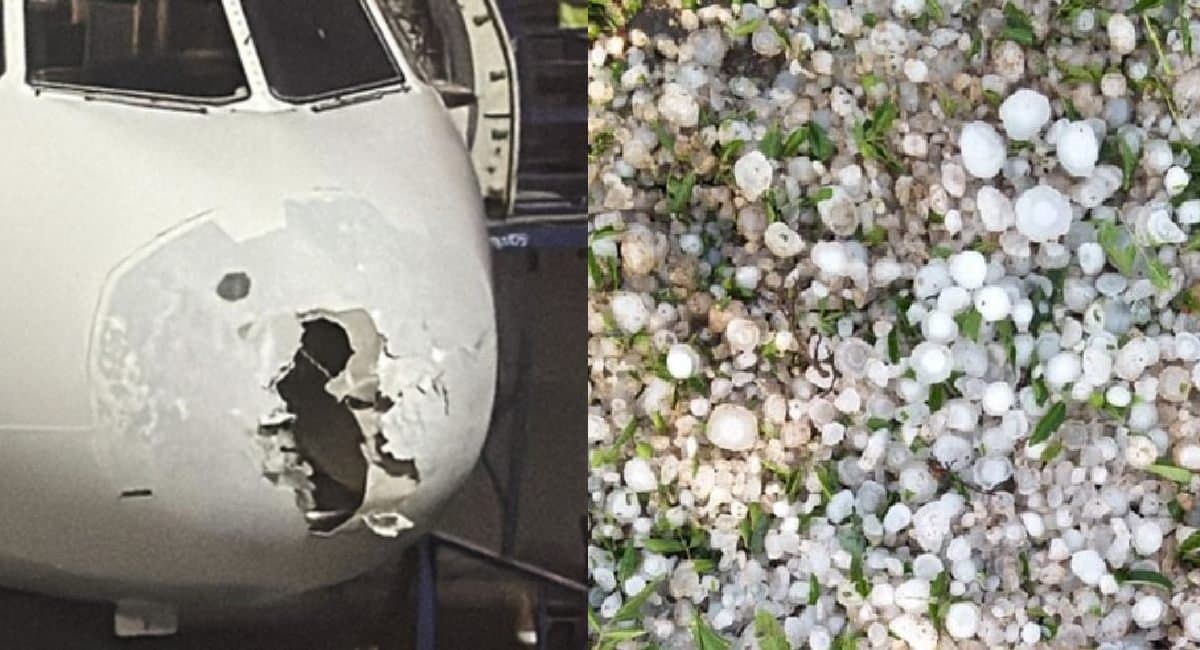 Sudden Weather Chaos Hits Delhi Dust Storm To Hailstorm flight faces hailstorm