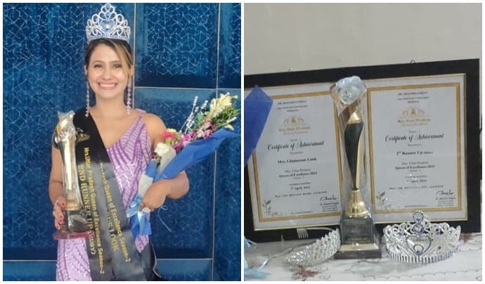 Mrs Uttar Pradesh Mrs Glamourous Look in Queen of Excellence Season 2, 2024 Lucknow 