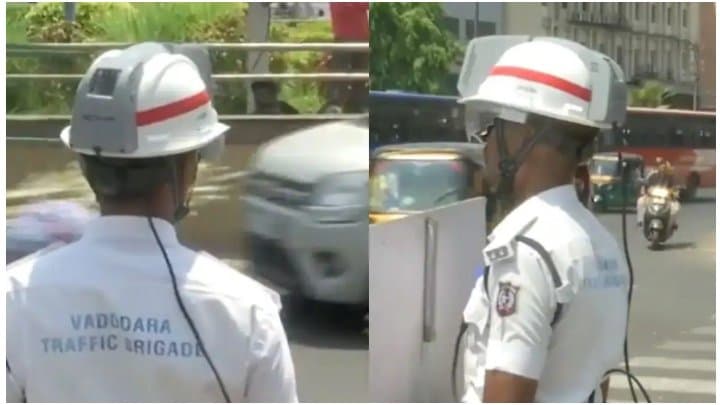 AC: গুজরাটের ট্রাফিক পুলিশের সুরাহা করল ‘এসি হেলমেট’