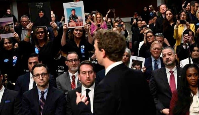 Mark Zuckerberg apologises to families in fiery US Senate hearing