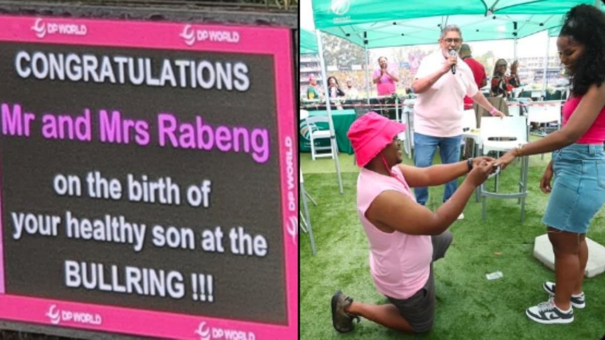 Romantic proposal and baby birth at Wanderers stadium of Johannesburg during 3rd ODI between South Africa and Pakistan spt 