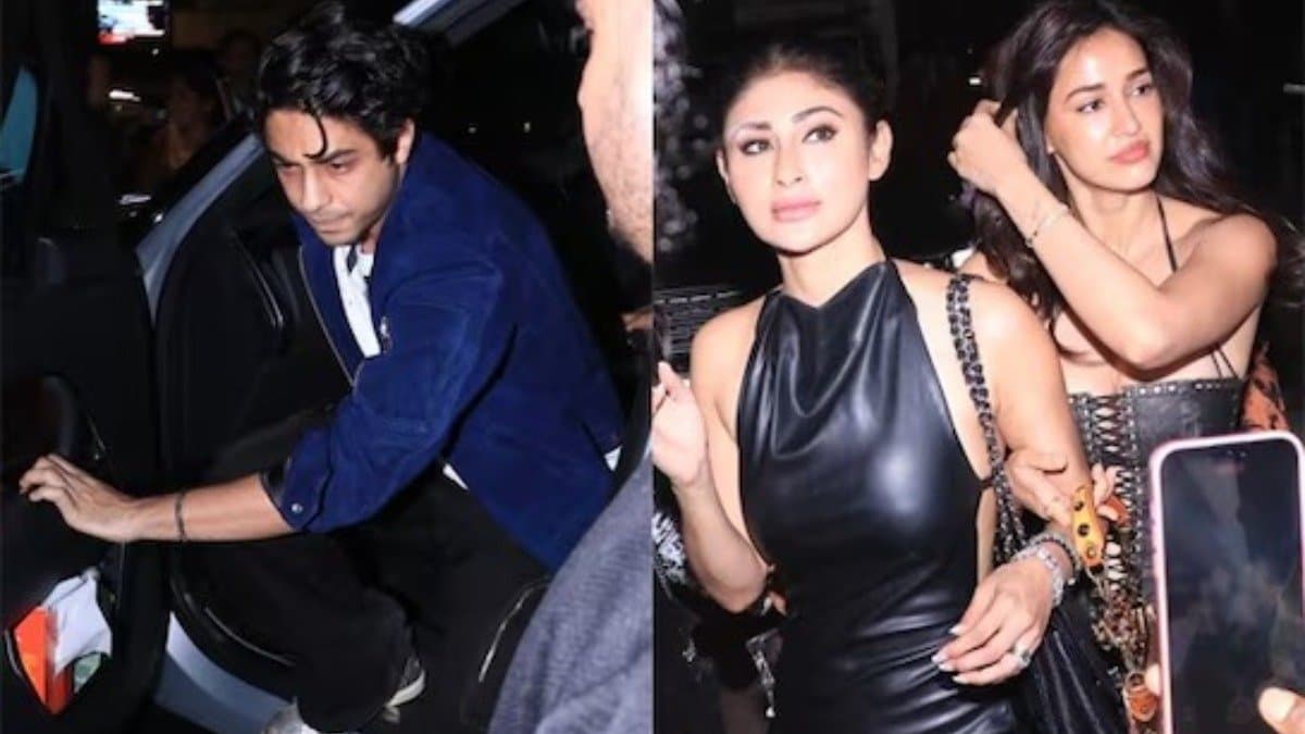 Aaryan khan got drunk celebrates New Year 2025 with rumoured girlfriend Larissa Bonesi and mouni roy trips as he exits from party details inside ent