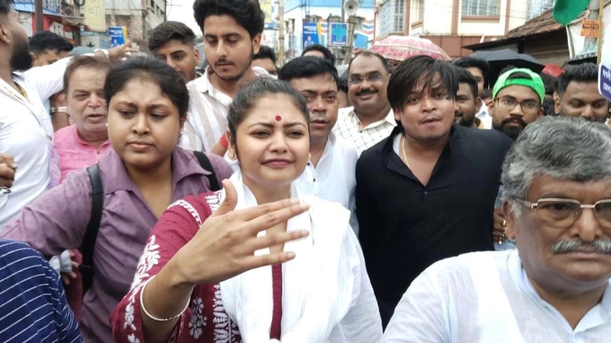 TMC procession in Chinsurah Hooghly for July 21 campaign led by Sayani Ghosh