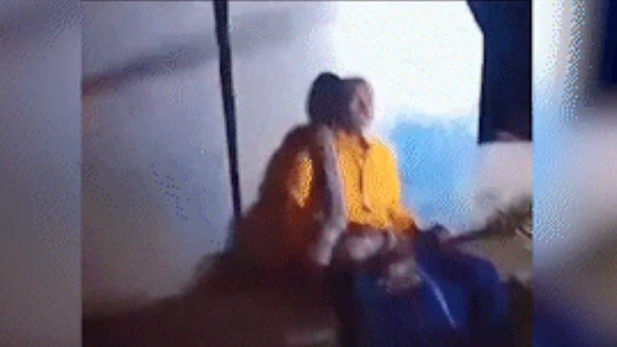 Giant python wraps itself around drunk man in viral video from Andhra Pradesh gnr 
