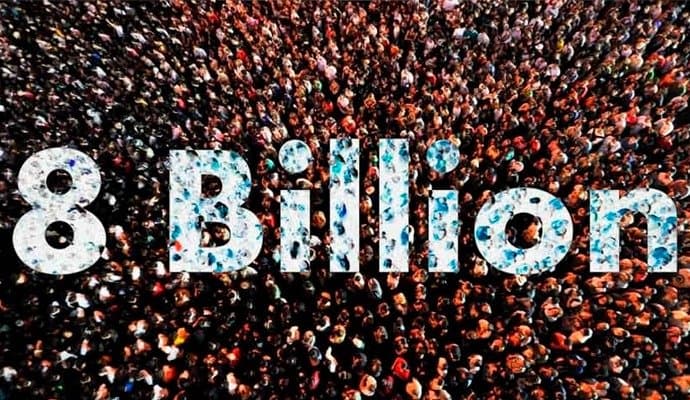 world population will exceed 8 billion on New Year