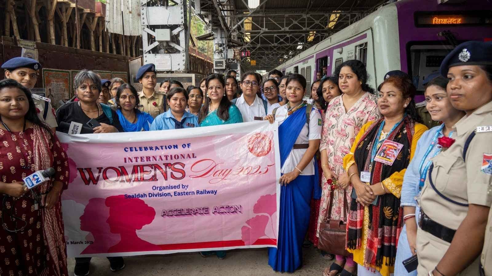 Indian Rail paid special honours to their ladies staff on Saturday
