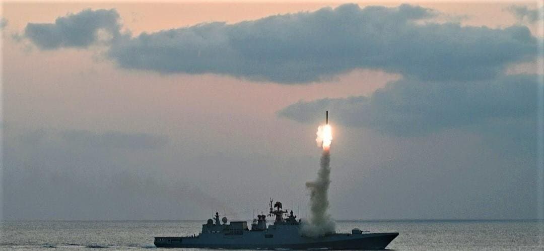 Anytime Anywhere Indian Navys strong message with Arabian sea warship visuals