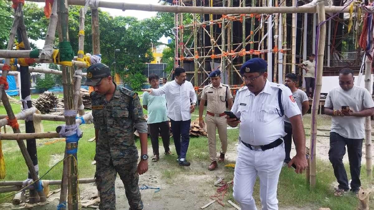 Police Vist Saltlake for Durga Puja Security