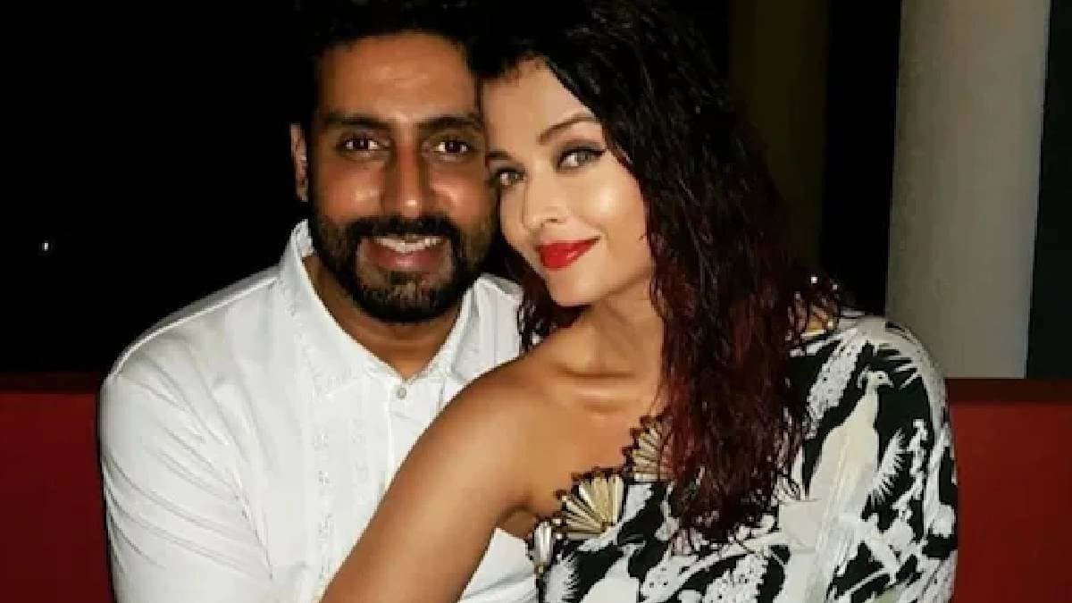Abhishek Bachchan Aishwarya Rai Bachchan are all smiles as they pose together in unseen video from their vacation