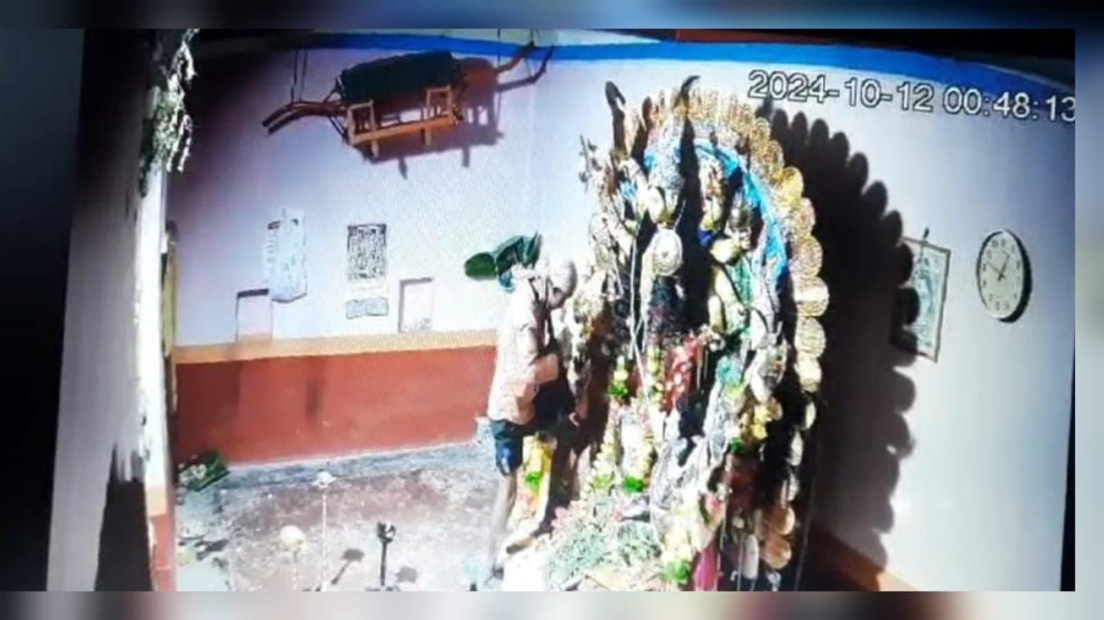 চুরি গেল দুর্গা প্রতিমার ৮০ লক্ষ টাকার সোনার গহনা, সিসিটিভি ফুটেজ দেখে স্তম্ভিত সকলে