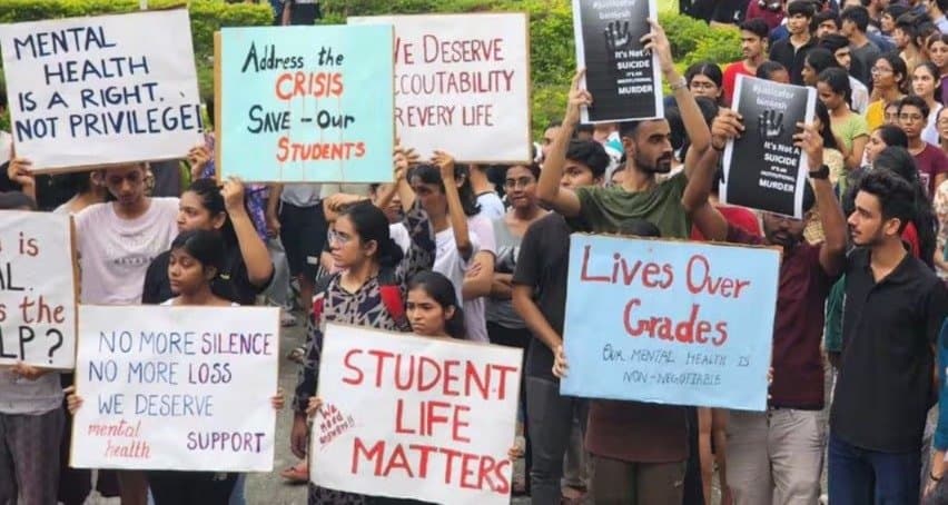 Massive Protest At IIT-Guwahati on student's death gnr 