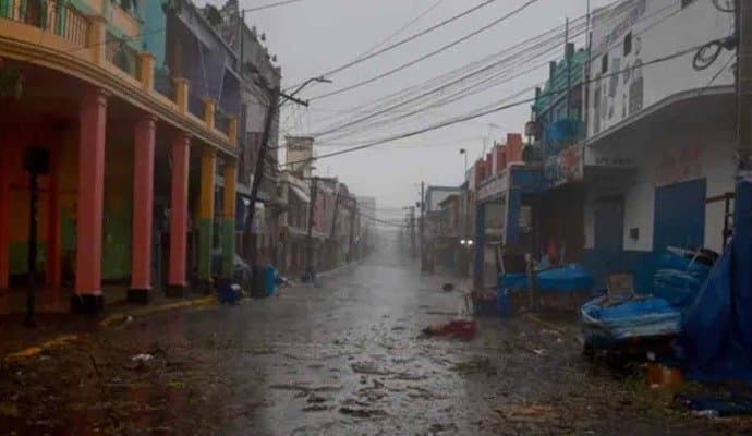 Hurricane Beryl roars by Jamaica