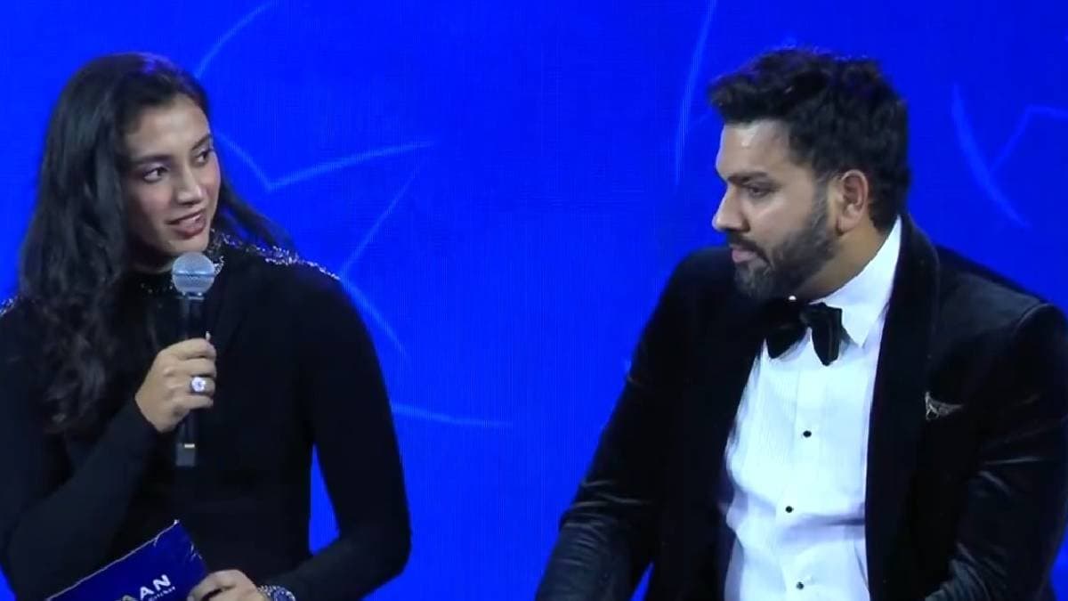 rohit sharma's witty reply on being asked about hobby which his teammates often tease him about leaves smriti mandhana in stitches spt