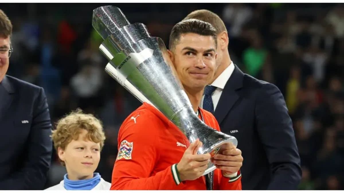 Former Argentine star Sergio Aguero poked fun at Cristiano Ronaldo 